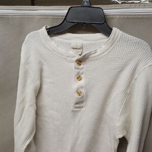 Women's Cream Sweater with Button Detail